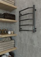 ELNA Grzejnik łazienkowy elektryczny Trapezium 5 Black Kompaktowy