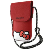 hello kitty torebka hkowbpscker czerwony/red leather hiding kitty cord