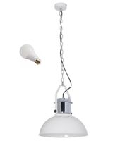 LED LAMPA WISZĄCA STAN 38CM E27 BIAŁA METALOWA
