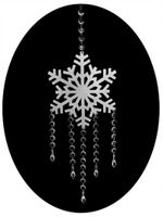 Zawieszka ozdoba do okna ŚWIĄTECZNA ŚNIEŻYNKA Boże Narodzenie wys. 100 cm