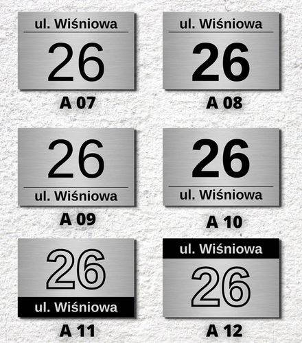 TABLICZKA TABLICA ADRESOWA NUMER DOMU ALUMINIOWA NAZWA NR ULICY ADRES 30X20 na Arena.pl