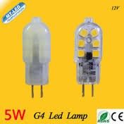 Żarówka LED GU-4 12smd 12V 5 WAT CIEPŁA DC