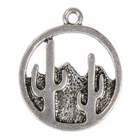 Zawieszka KAKTUSY drzewo 20mm platyna 1szt.