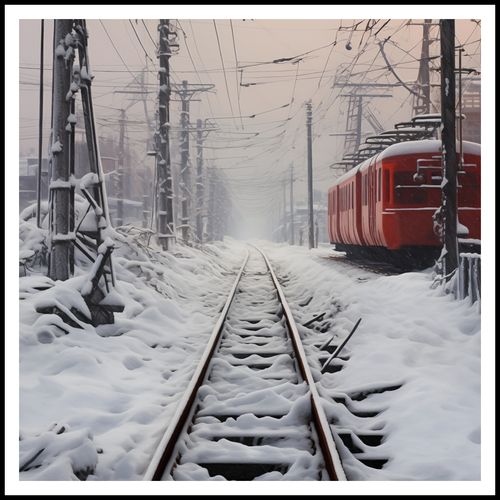 Plakat 100x100cm Podróż po Torach na Arena.pl