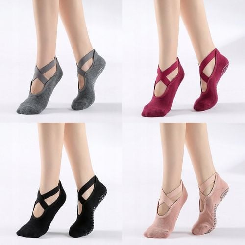 SKARPETKI DO JOGI SKARPETKI DAMSKIE DO TAŃCA DO TAŃCA PILATES x 4 pary na Arena.pl