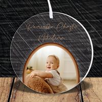 MEDAL z PLEXI nadrukiem UV PAMIĄTKA CHRZTU ŚWIĘTEGO ze zdjęciem