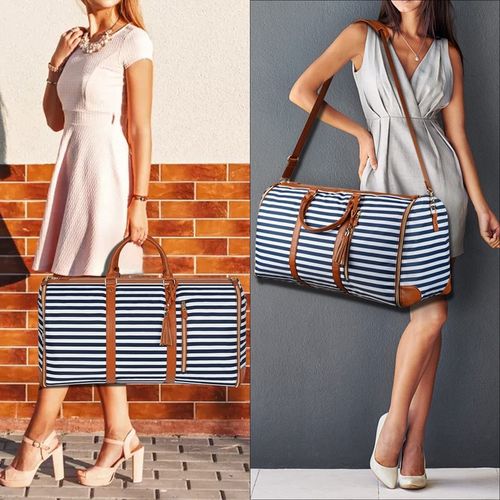 Modna duża torba podróżna ze skóry PU, wygodna torba podróżna na ubrania na Arena.pl