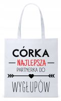 Dla Córki Córeczki Prezent Torba Eco Biała Shopper Z Nadrukiem Ze Zdjęciem