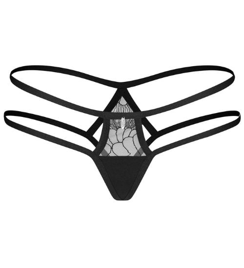 Kuszące stringi z paskami S/M zdjęcie 2