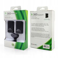 ZESTAW XBOX 360 2 AKUMULATORY BATERIE + KABEL USB PLAY & CHARGE
