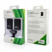 ZESTAW XBOX 360 2 AKUMULATORY BATERIE + KABEL USB PLAY & CHARGE