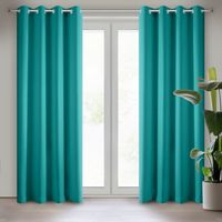 Zasłona na przelotkach RITA II 140x250 turkusowa