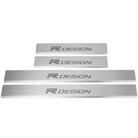 Listwa progowa VOLVO S90 MK2 R DESIGN Stal nierdzewna 304 połysk z czarnymi