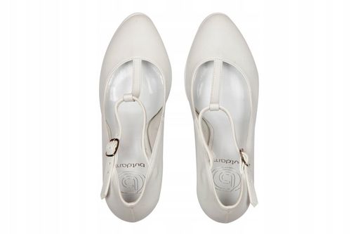 Biale buty ślubne na platformie z paskami 36 na Arena.pl