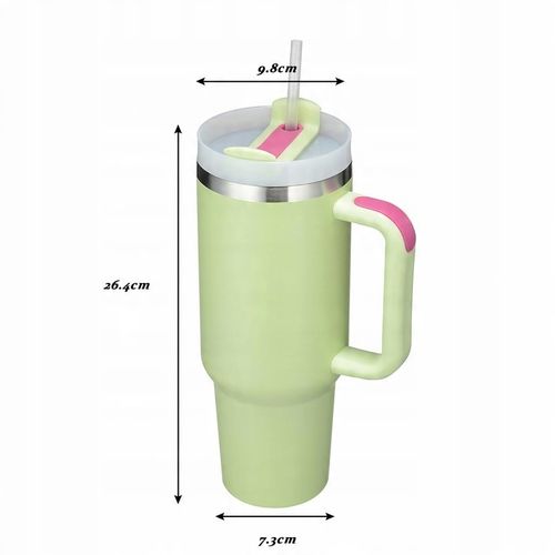 KUBEK TERMICZNY ZE SŁOMKĄ UCHWYTEM NA KAWĘ HERBATĘ SZCZELNY POJEMNY 1200ML na Arena.pl