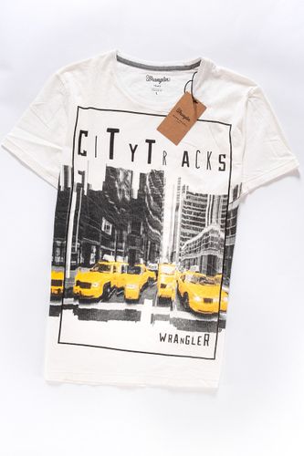 WRANGLER S/S GRAPHIC TEE OFFWHITE W7A67FK02 L na Arena.pl