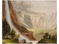 40X50CM OBRAZ WODOSPAD GÓRACH OBRAZ