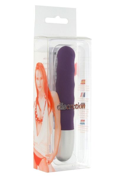 Mini Wibrator Discretion Ribbed Purple zdjęcie 2