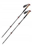 Volven Kije trekkingowe Adventure Carbon 65-135 cm carbonowe - Czerwony