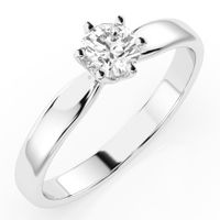 pierścionek z białego srebra 925 z diamentem (brylantem) 0,3 ct lab