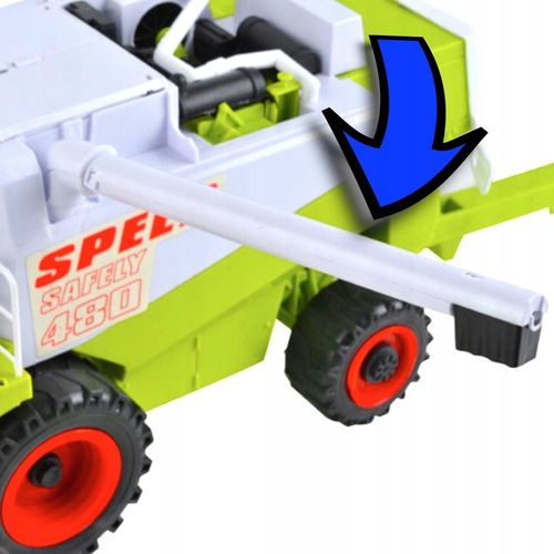 CLAAS LEXION DUŻY KOMBAJN ZBOŻOWY RUCHOME ELEMENTY NAPĘD TRAKTOR ZABAWKA na Arena.pl