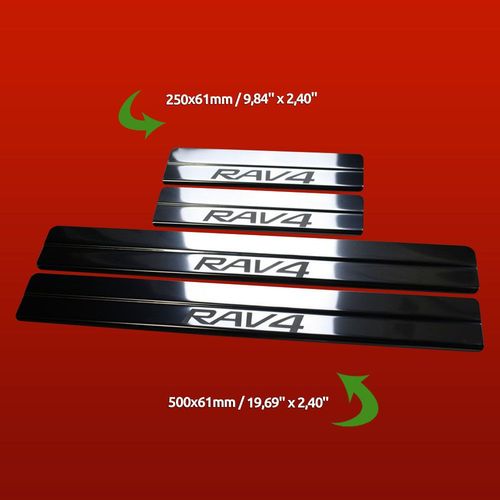 Listwa progowa TOYOTA RAV-4 MK4 Stal nierdzewna 304 połysk 4szt na Arena.pl