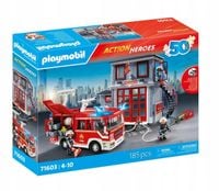 PLAYMOBIL ACTION HEROES ACTION STRAŻ POŻARNA WÓZ STRAŻACKI 3 FIGURKI 71603