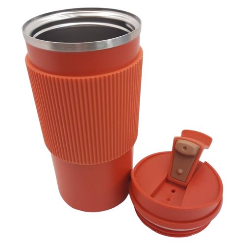 Kubek termiczny termos 450ml czerwono pomarańczowy na Arena.pl