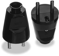 wtyczka prosta rozbieralna 2p+z, 16a, 250v czarna - vt-301-0035