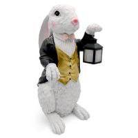 ZAJĄC WIELKANOCNY DUŻY ZAJĄCZEK Z LATARNIĄ LED DEKORACJA ŚWIĄTECZNA 39 cm