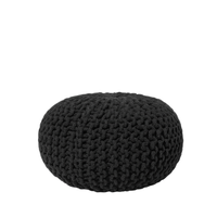 Puf 40 x 25 cm czarny CONRAD