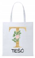 Dla Teścia Taty Prezent Torba Eco Biała Shopper Z Nadrukiem Ze Zdjęciem