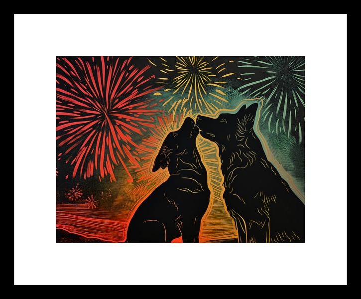 Plakat 20x15cm Psi Uścisk zdjęcie 3