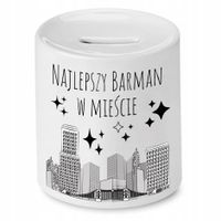 Skarbonka Dla Barmana Najlepszy Barman W Mieście Z Nadrukiem Ze Zdjęciem