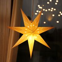 Salcar Świecąca gwiazda wisząca dekoracja Boże Narodzenie 55 cm LED biała