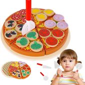 LT324 DREWNIANA PIZZA DO KROJENIA NA RZEP NÓŻ WARZYWA