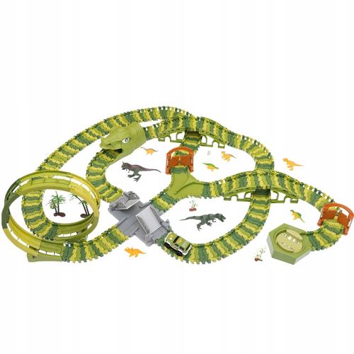 MEGA TOR WYŚCIGOWY PARK DINOZAURÓW SAMOCHODOWY MAGIC TRACK 324 elementów na Arena.pl