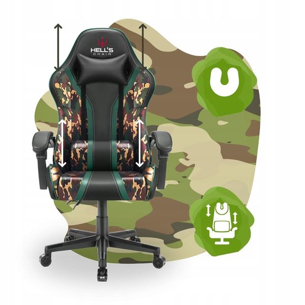 FOTEL GAMINGOWY DLA GRACZA BIUROWY HELL'S zdjęcie 8