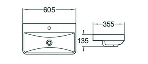 MEXEN DAGNA UMYWALKA MEBLOWA 60 x 35 cm NABLATOWA na Arena.pl