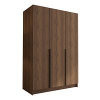 Szafa CALIA I 150 cm-pojemna garderoba-ORZECH WARMIA+CZARNY