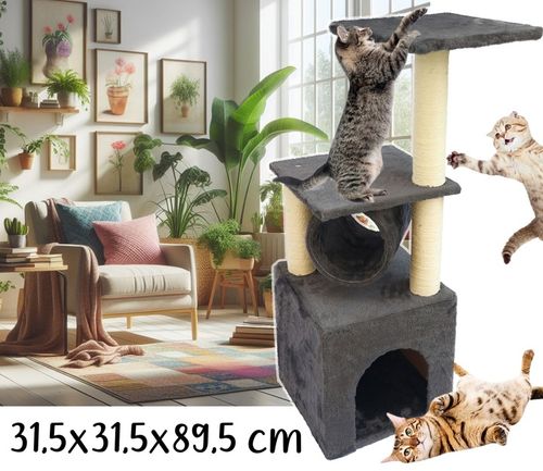 DRAPAK DLA KOTA WIEŻA LEGOWISKO do leżenia DOMEK Budka 4 Poziomy Tuba na Arena.pl