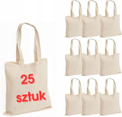 25sztuk Torba Bawełniana | na zakupy |do dekorowania|eko-Torba na Arena.pl