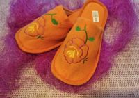 Kapcie WELUROWE damskie r. 36/37 POMARAŃCZ