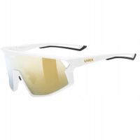Okulary rowerowe przeciwsłoneczne UVEX Skyryse white matt/mirror gold (S3)