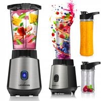 BLENDER KIELICHOWY DO SMOOTHIE KOKTAJLI 1200W MIKSUJE KRUSZY LÓD 2x BIDONY