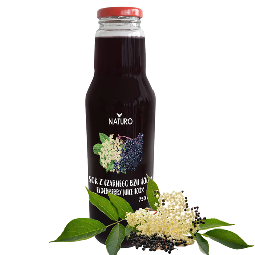 Sok z czarnego bzu 100% 750 ml / Naturo na Arena.pl
