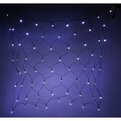 SIATKA LED kurtyna świetlna 1x1m 64LED Świąteczna na dom ogród TARAS na Arena.pl