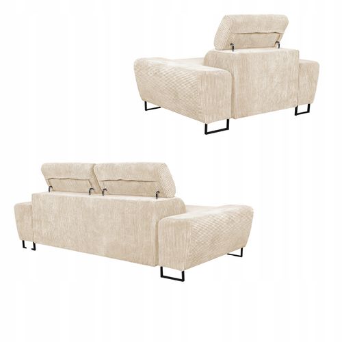 Zestaw mebli wypoczynkowych salonu Savio Sofa 2os fotele beż Family Meble na Arena.pl