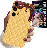 ETUI DO SAMSUNG GALAXY S23 PLUS - Z MOTYWEM WAFLA Z POLEWĄ CZEKOLADOWĄ