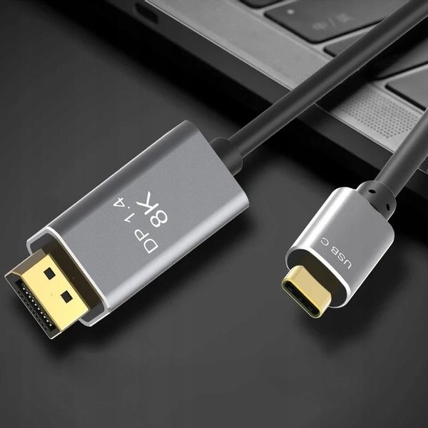 KABEL USB-C DISPLAYPORT Mac MacBook 8K 4K 240Hz 2m zdjęcie 3